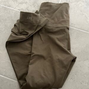 SET Active Olive Green Leggings High-Waist Seamless